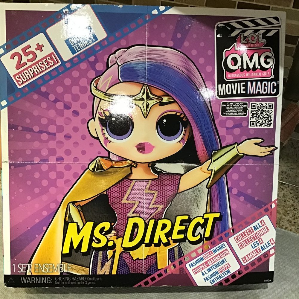 LOL Surprise OMG Movie Magic Ms. Direct Fashion Doll with 25 Surprises..